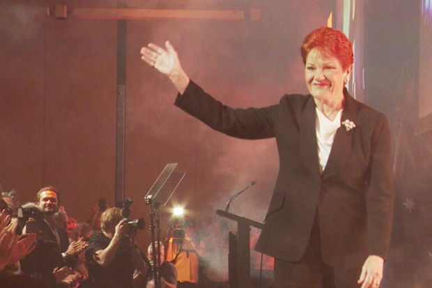Pauline Hanson at One Nation Victorian state election campaign launch