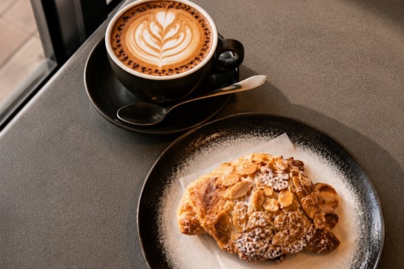 Almond croissant at Maison Arnaud.