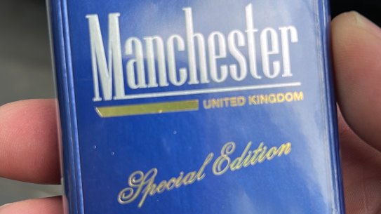 A pack of illegal Manchester cigarettes was bought just yards from the headquarters of regulator Tobacco Licensing Victoria, The Age reports