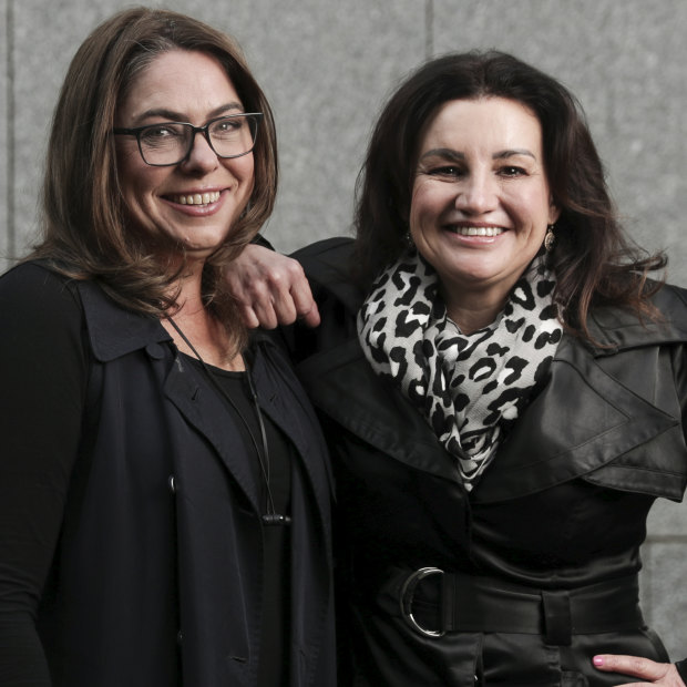 Anna Bateman (left) and Jacqui Lambie: "Jacqui wants to make the world more equitable for people like her. I care about people who don’t have any power and she cares about that a lot, too."