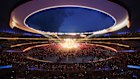 Artist impressions of the proposed Brisbane Stadium, to be built at Victoria Park for the 2032 Olympic Games.