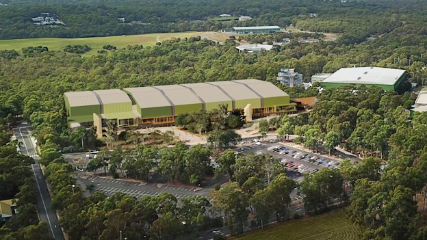 Aerial view of the planned Chandler Indoor Sports Centre.