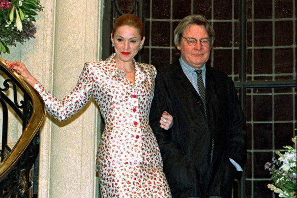 Alan Parker, pictured with Madonna in 1996.