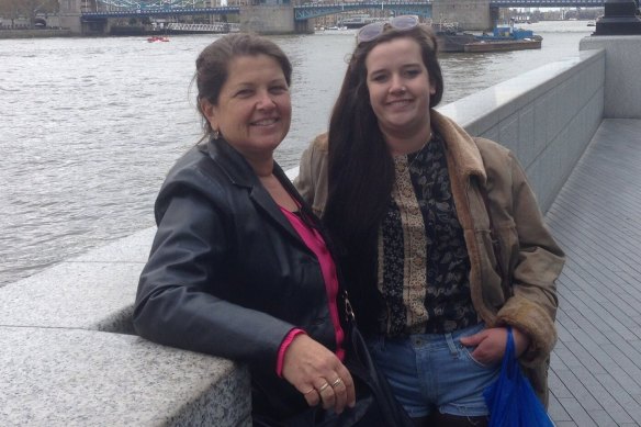 The author and her daughter, Kate, in London in 2014.