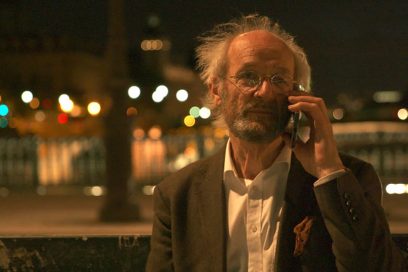 Julian Assange’s father John Shipton in a scene from the documentary Ithaka.