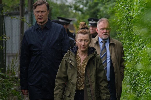 David Morrissey, Lesley Manville and Robert Glenister in Sherwood. “I went on the marches. We were a hundred per cent behind the NUM,” says Morrissey of his personal involvement in the 1984 miners’ strike. 