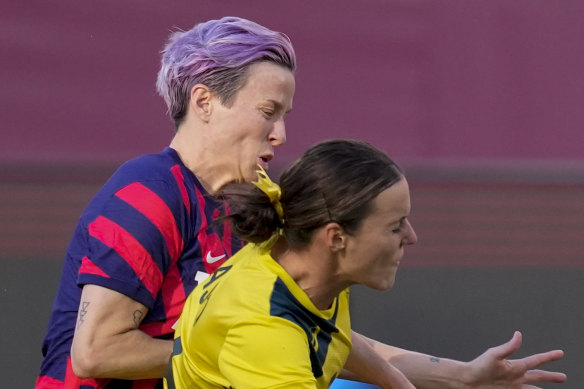 Megan Rapinoe starred in the bronze medal match against the Matildas.