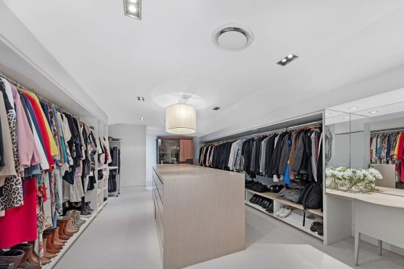 The Houston’s Glenhaven home includes a vast 26-square-metre dressing room.