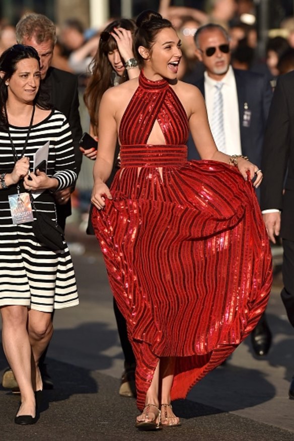 Gal Gadot at the premiere of 'Wonder Woman'.