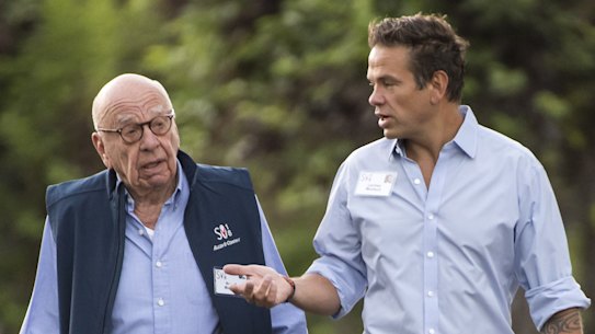 Rupert Murdoch and his son Lachlan. 