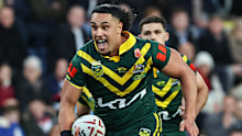 Keaon Koloamatangi played for the Kangaroos last year.