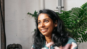 BOSS young executive Remya Ramesh at Cibi Cafe, Collingwood, Victoria.