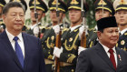 Chinese President Xi Jinping and Indonesian President Prabowo Subianto take part in a welcome ceremony in Beijing.