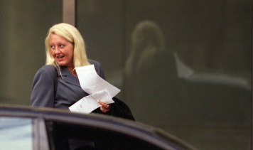 Nicola Gobbo outside the Supreme Court in 2004 before applying for bail for her client Tony Mokbel.