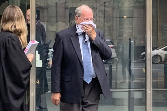 Paedophile priest Rex Francis Elmer at the County Court in Melbourne on Monday.