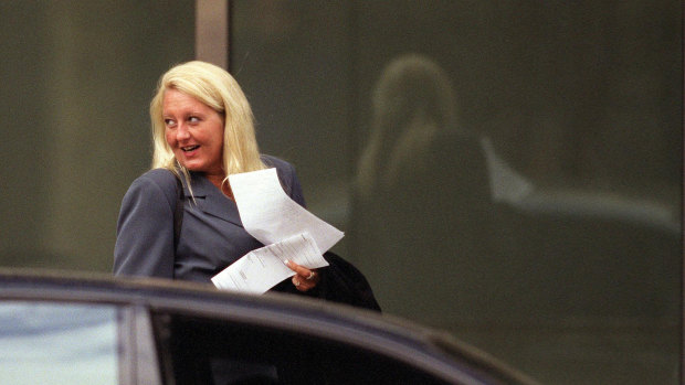 Nicola Gobbo outside the Supreme Court in 2004 before applying for bail for her client Tony Mokbel.