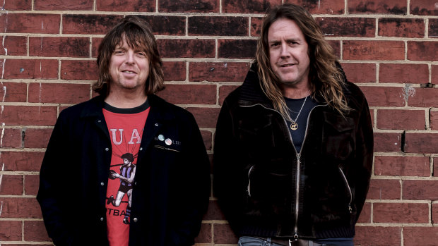 Local rockers Ash Naylor, left, from Even, and Kram, from Spiderbait, are still performing almost three decades into their careers.