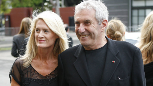 Simmone Logue with her late partner, Harry M Miller, in 2008.