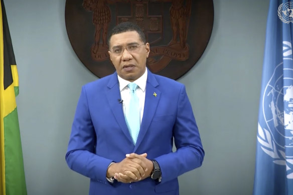 Andrew Holness, Prime Minister, Jamaica, in 2020.
