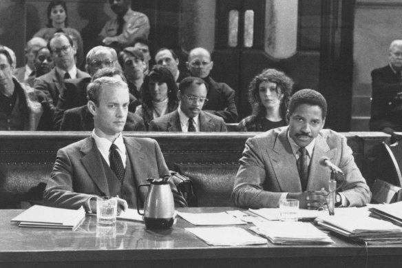 Denzel Washington and Tom Hanks in Philadelphia.