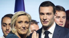 Marine Le Pen with Jordan Bardella, the 28-year-old who had hoped to be France’s next prime minister.