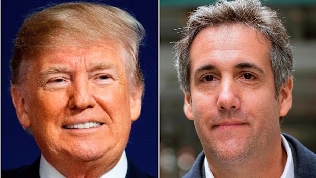 President Donald Trump and attorney Michael Cohen.