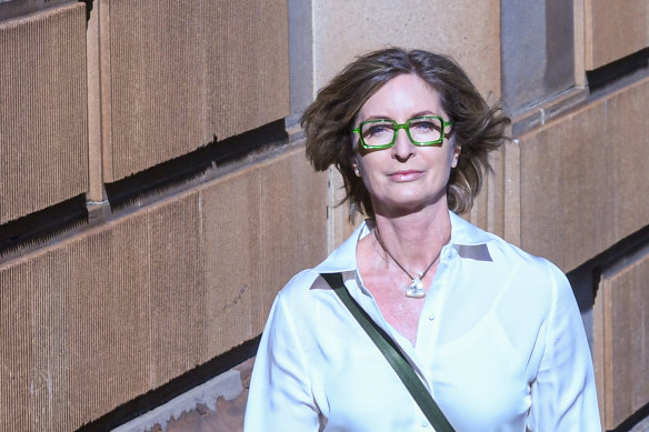 Former detective chief inspector Pamela Young outside the LGBTIQ hate crimes inquiry in Sydney on Thursday.