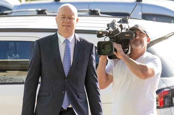 Simon Patterson arrives at court on Thursday.