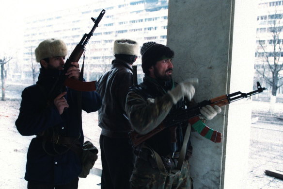 Fighters in Chechnya in the mid-’90s.