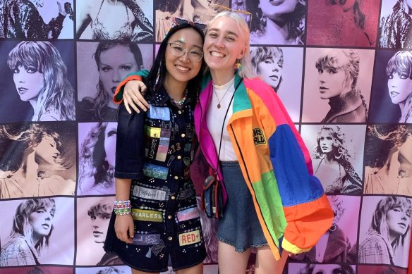 Dressed for the occasion with my friend, Maxine Rae, who hosted this Sydney Swiftie.