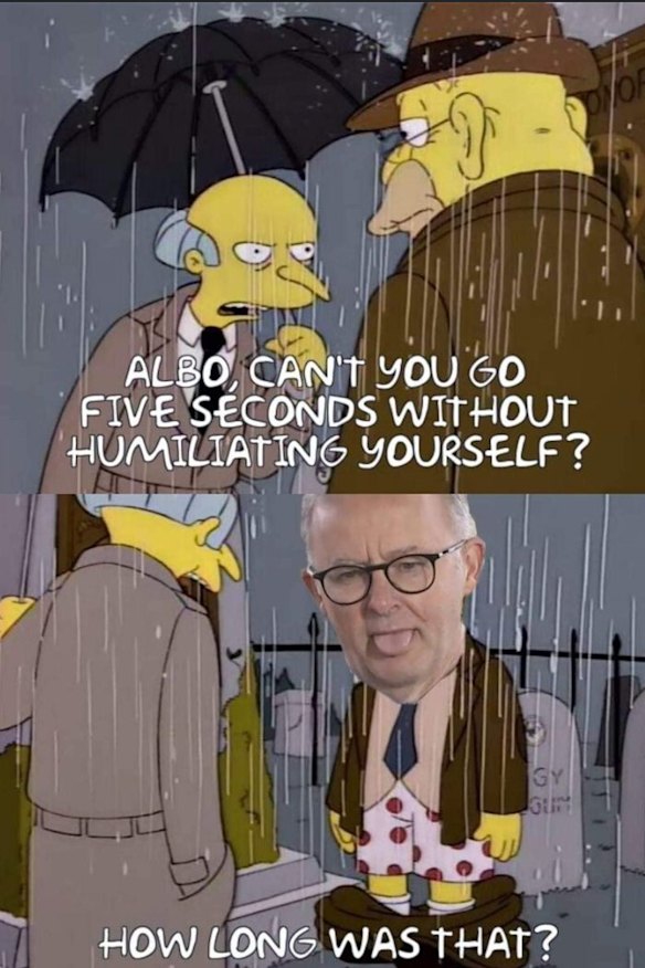 A post from the Young Liberals making fun of Albanese’s gaffe.