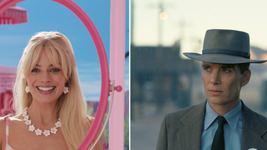 Margot Robbie in Barbie and Cillian Murphy in Oppenheimer.