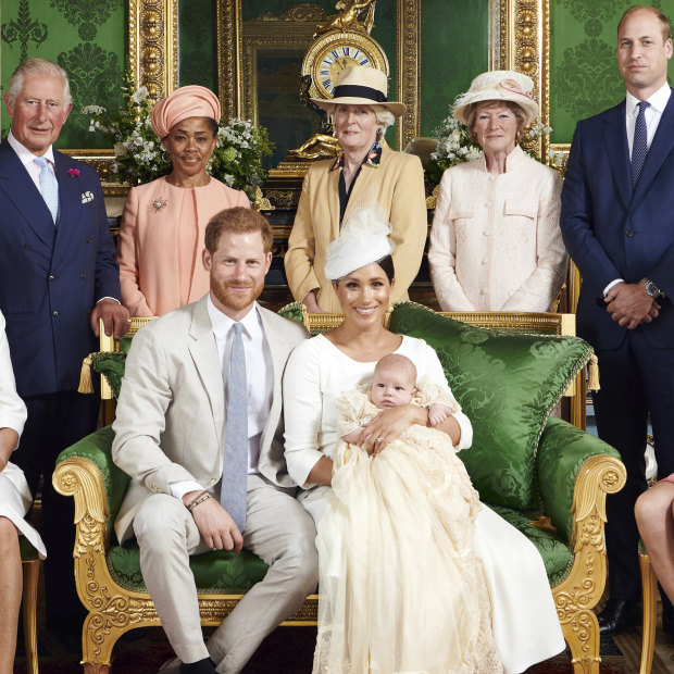 The official christening photo of Archie, the first son of Harry and Meghan.