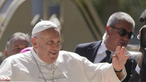 Pope arrives in deeply Catholic Timor-Leste where crowds may reach 750,000