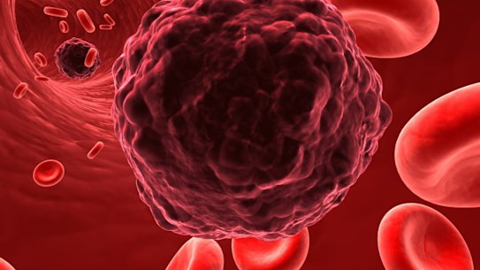 Uma célula cancerosa.