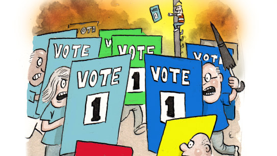 It’s corflutes at 50 paces in the Wentworth electorate.