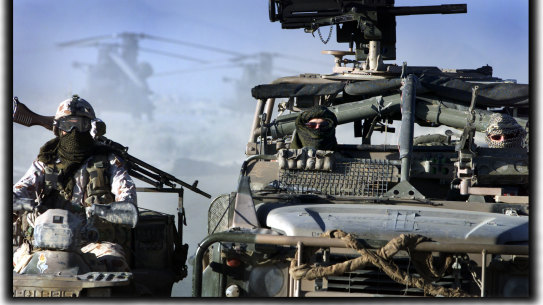 SAS soldiers on patrol in Afghanistan.