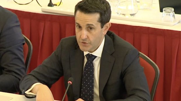 David Crisafulli during his first estimates as Premier. 