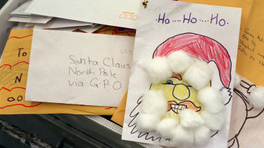 Letters en route to the North Pole.