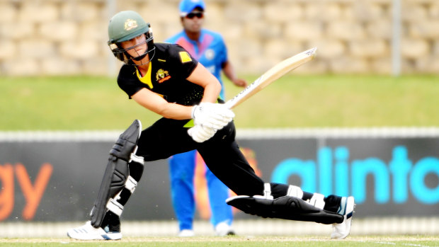 Ellyse Perry top-scored with 49 as Australia chased down their target of 104.