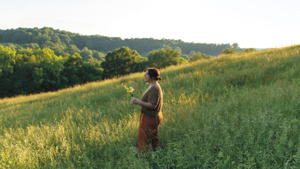 Erin Lovell Verinder goes foraging in the field.