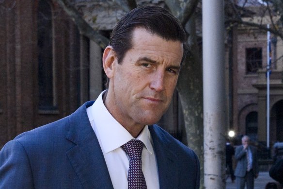 Ben Roberts-Smith outside the Federal Court in Sydney, which delayed his defamation case due to COVID-induced border restrictions.