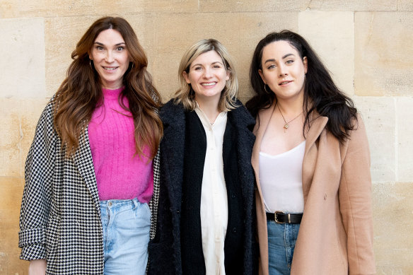 Doctor Who: Redacted writer Juno Dawson with stars Jodie Whittaker and Charlie Craggs.