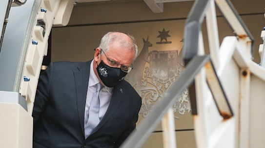 Prime Minister Scott Morrison arrives back in Sydney after his European sojourn.