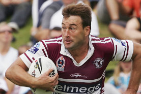 Terry Hill playing for Manly in his final NRL season in 2005.