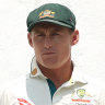Marnus Labuschagne walks back onto the field in Galle.