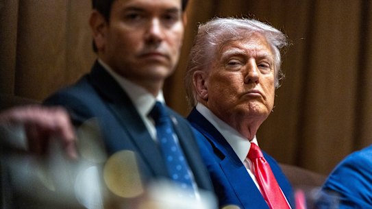 Secretary of State Marco Rubio and President Donald Trump.