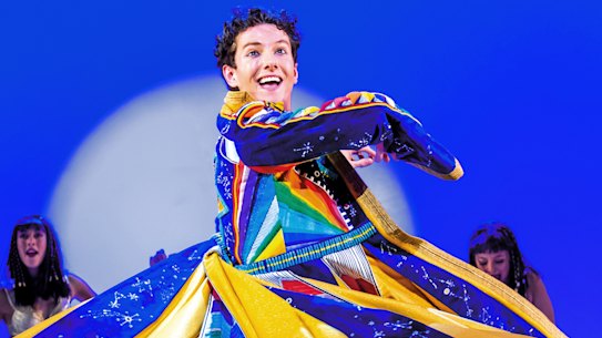 Jac Yarrow as Joseph in Joseph and the Amazing Technicolor Dreamcoat at The London Palladium in 2021.