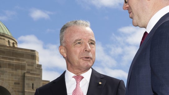 War Memorial chairman Brendan Nelson and Veterans’ Affairs Minister  Matt Keogh.