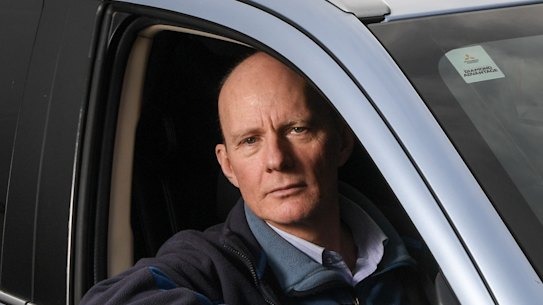 Bruce Gill, hybrid car driver, who is being “double taxed” by having to pay both fuel excise as well as the 2c per km road user charge on his electric vehicle.